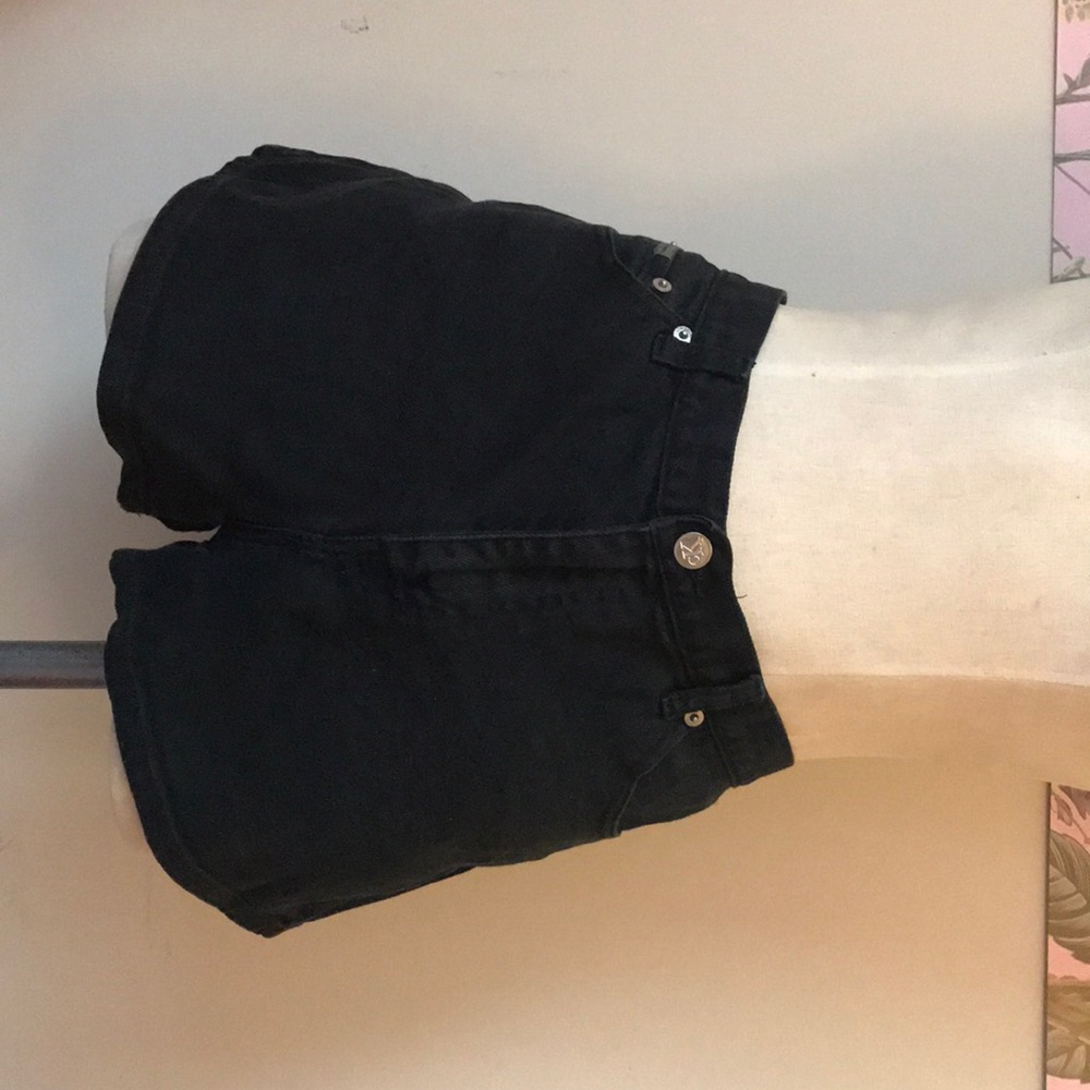Denim Black Shorts